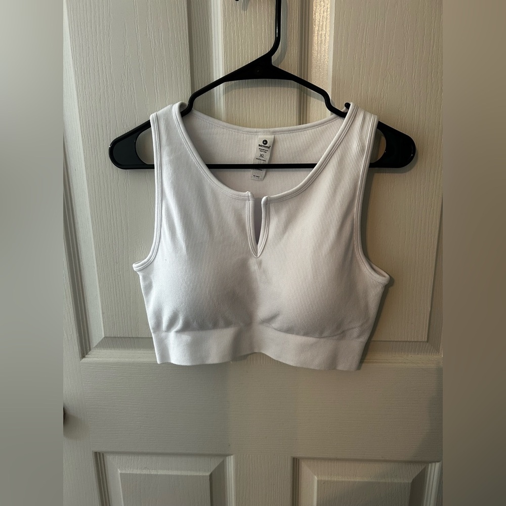 White Padded Sports Bra